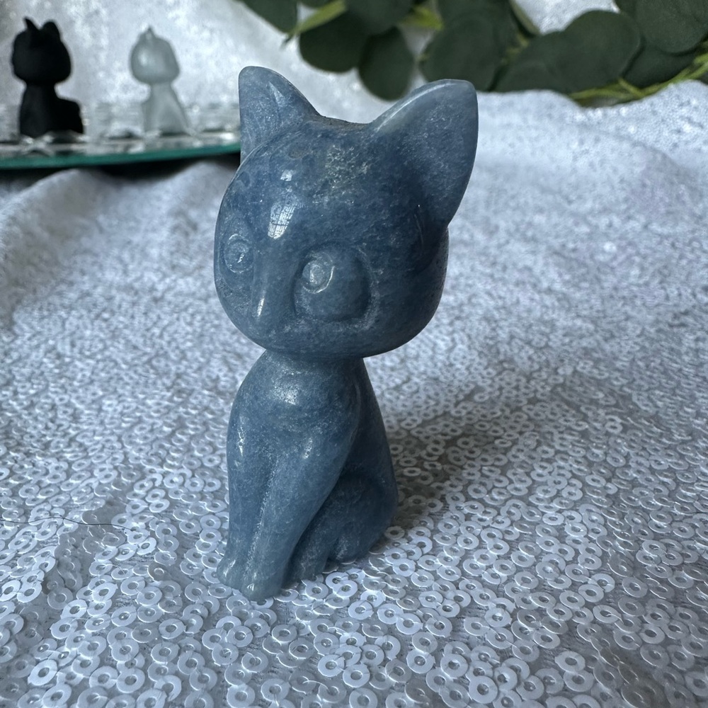 Blue adventurine sailor moon Luna cat crystal